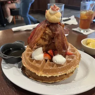 food, waffles