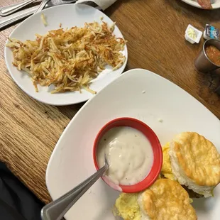 Bessies Biscuits and Golden Hash Browns
