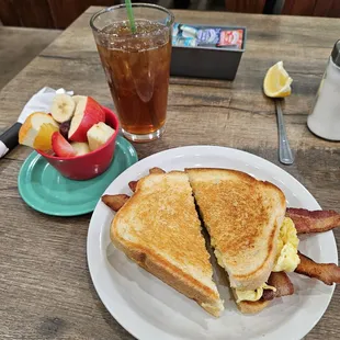 Mmm, bacon egg and cheese on toast!