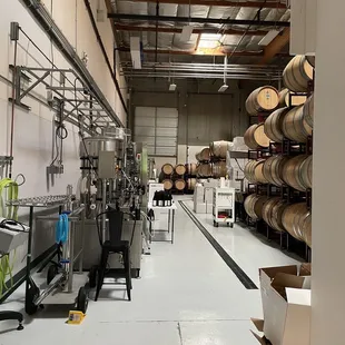 the inside of a brewery