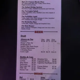 Happy Hour Menu