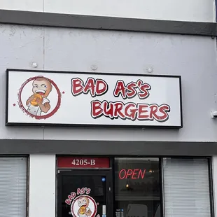 The sign outside