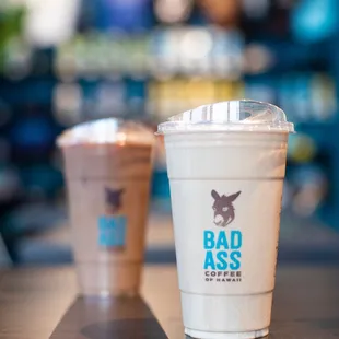 two cups of iced coffee