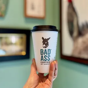 My latte with mocha and banana syrup