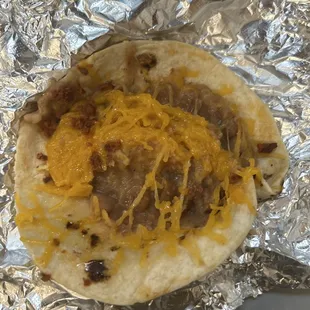 Bean and cheese taco