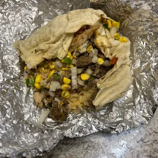 Double meat burrito.