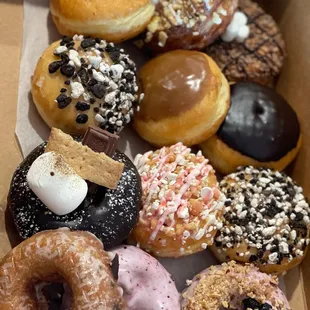 a box of assorted donuts