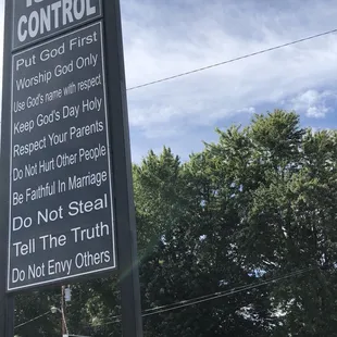 a sign for god control