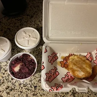 Brown Cake and BlackBerry Cobbler