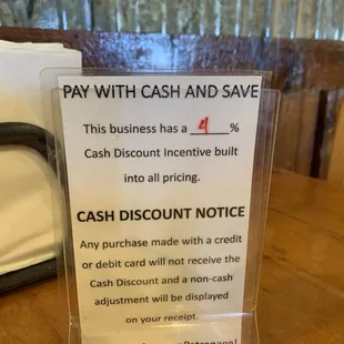 Cash vs. Credit Card