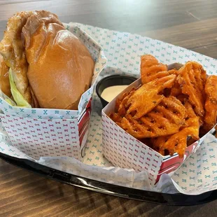Grilled Chicken Sandwich &amp; Sweet Potato Fries