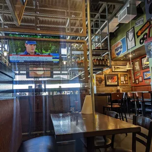 a view of the dining area