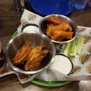 Wangs. Half buffalo/half thai chili