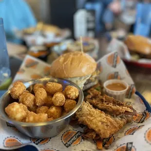 Bad Ass Burger with Tater Tots
