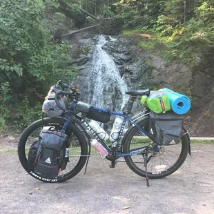 Masi bike set up for camping.