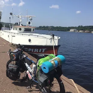 Camping and cycling in Michigan.