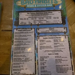 Menu picture