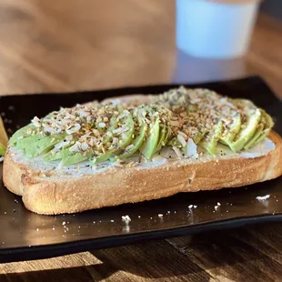 The avocado toast with house made &quot;everything&quot; seasoning was exceptional.