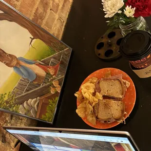 a plate of food on a table