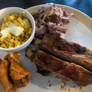 Sunday All You Can Eat Special - Garlic Wings, Pulled Pork, Ribs and Corn