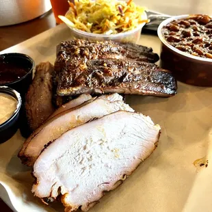 Combo platter 3 meat and 2 sides