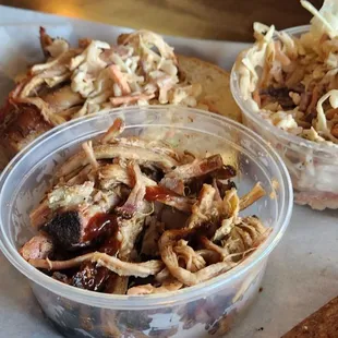 1 Meat Combo comes with your choice of meat and 1 side. Pulled Pork / Chipotle Slaw