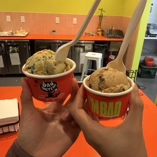 Fruity Pebbles and MF monster in a small kid cup.