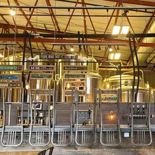 the inside of a brewery