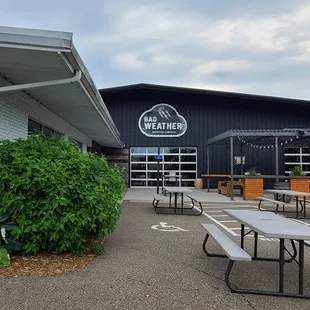 the outside of the building