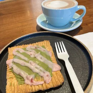 Pop tart and hot chocolate for a cold winter Monday.
