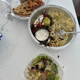 Not listed online but the dolmades plate has meat in the dolmades/dolmas, beware vegetarians! Lol