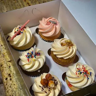 a box of cupcakes