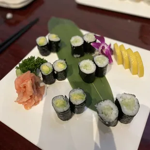 Cucumber and avocado roll