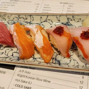 a variety of sushi on a plate