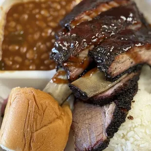 Ribs and brisket
