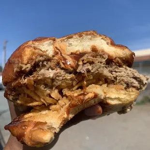 Smoked Pork Butt Sandwich!!! So good!!