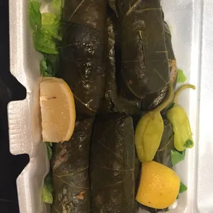 Stuffed grape leaves