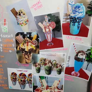 a variety of different drinks