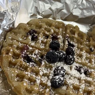 Blueberry waffle fries