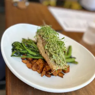 Chefs specials! This is the almond tarragon salmon. Highly recommend!