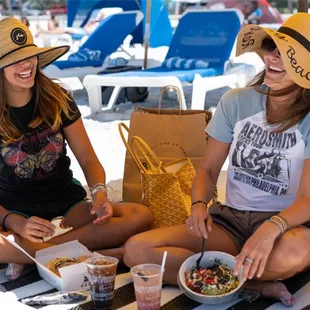 Take your food to-go and picnic on the beach