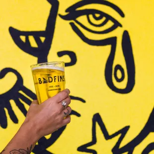 One of our many local beers on tap #34 taps