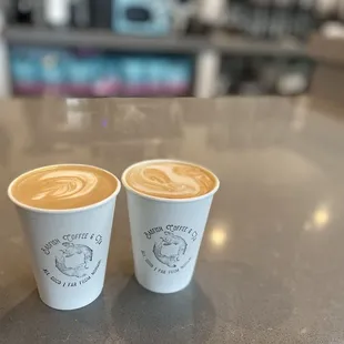 Pistachio latte $8  (Holiday menu) Gingersnap latte $7.5  (Holiday menu)