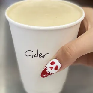 Basic-Fish Cider~ What a nice creamy sweet cider, thanks to the heavy cream and decadent caramel! They get their cider from Apple Hill!