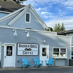 the front of the building