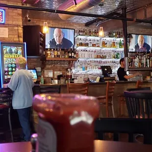 a man in a bar