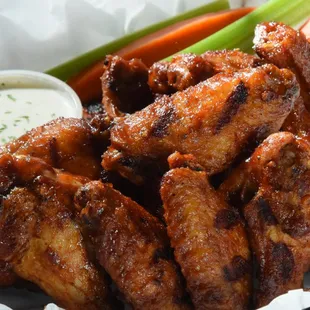"Wood Grilled" Traditional Buffalo Wings ~