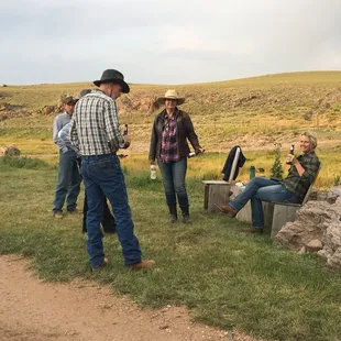 Relaxing after a ride