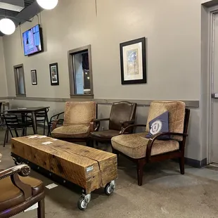 the waiting area for customers