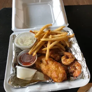 seafood, food, fish and chips, fish